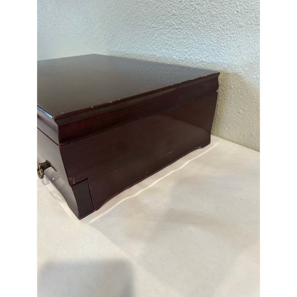 Vintage Rogers Brothers 1847 Flatware Storage Chest # 97, Drawer, Turquoise - Picture 5 of 12